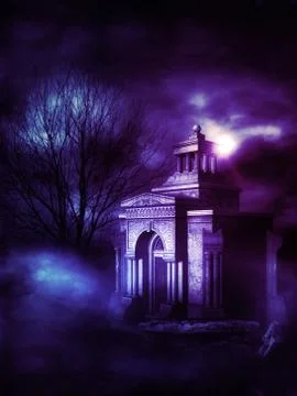 3d Crypt in the forest Ilustración de archivo