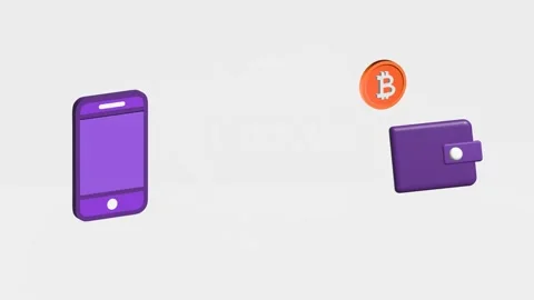 3D Crypto Wallet Mobile Transaction Stock Footage 315212028