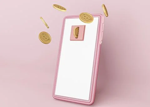 3d cryptocurrency rendering modern design Stock Photos