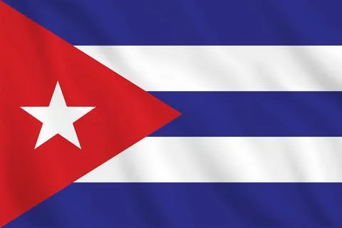 3D Cuba waving flag pattern background. Realistic national flag design. Abs.. Illustrazione stock