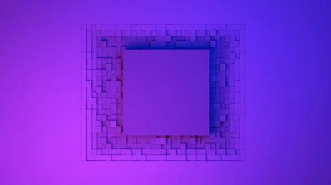 3d cube abstract background. Colored grid cubes texture digital futuristic Stock Illustration