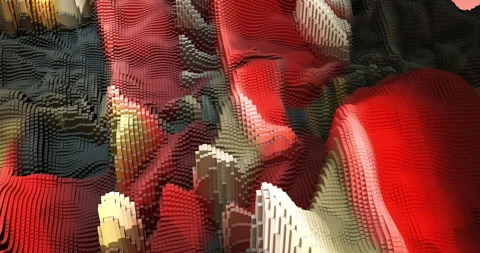 3d cube animation representing big data and digital information. Stock Footage 331493797