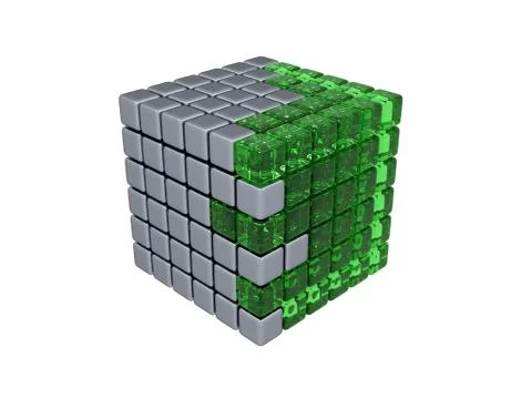 3D Cube - Assembly Stock Illustration