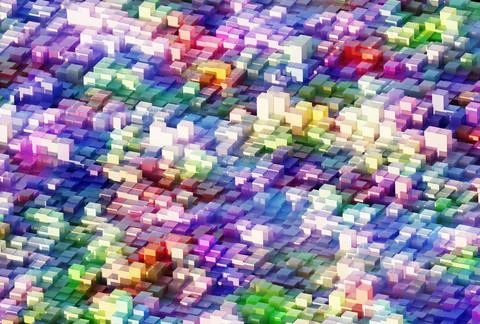 3D Cube Columns Glass Stock Photos