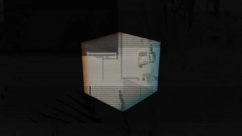 3D Cube Distorted Defect Noise Pixelated Flickering Screen Stock Footage 118941021