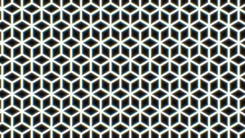 3D cube geometric pattern on a dark background Stock Footage 338421956