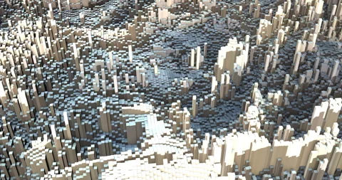 3d cube grid animation for digital technology vfx background. Stock Footage 331494802