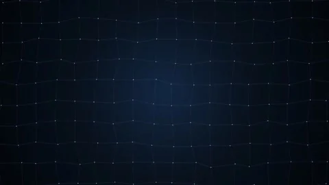 3D cube with grid pattern in dark environment Stock Footage 337067760
