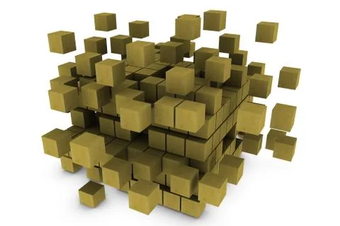3d cube Stock Illustration