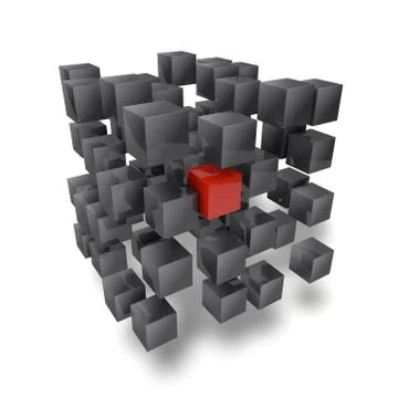 3d cube Stock Illustration