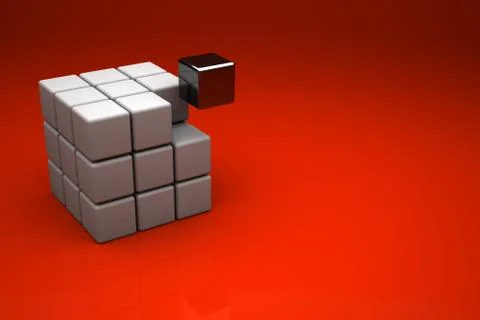 3d cube Stock-Illustration