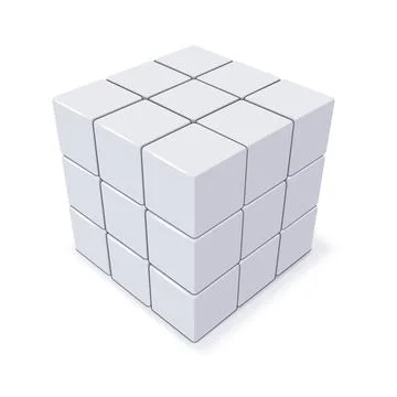 3d cube illustration isolated on white background Stock Illustration
