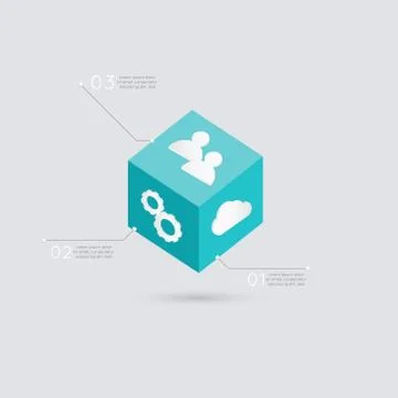 3d cube infographics. Stock Illustration