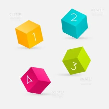 3d cube infographics. Stock Illustration