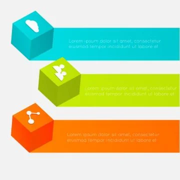 3d cube infographics. Stock Illustration