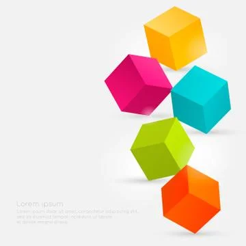 3d cube infographics. Stock Illustration