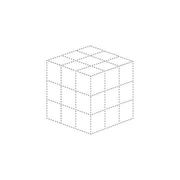 3d cube logo design icon, vector Stock Illustration