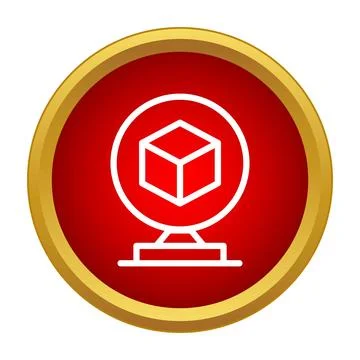 3d cube model scanning icon technology concept Stock Illustration