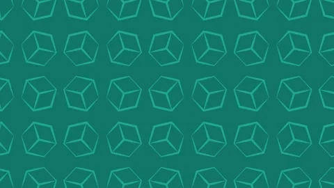 3D Cube Outline Shape in 2D Illustration Background Stock Footage 316923288