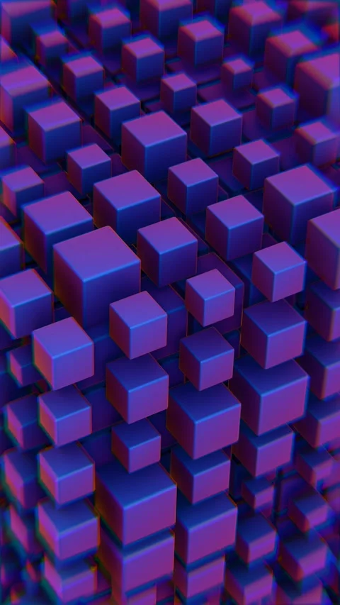 A 3d cube pattern with many colors Stock Footage 309928944