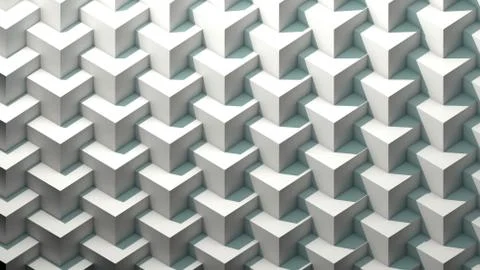 3D cube pattern with shadows. 3D Rendering Stock Illustration