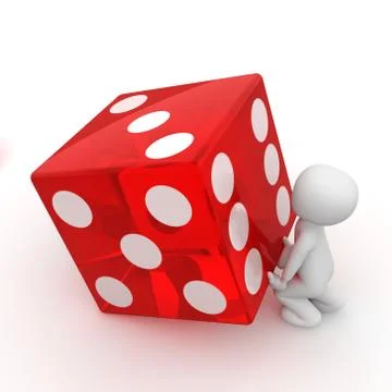 3d cube red Stock Illustration