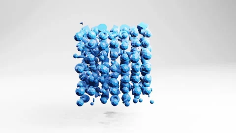 3D Cube rendered animation motion graphics abstract geometric background Stock Footage 271021087