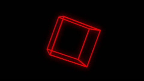 3D Cube Rotaion 03 - Retro Element Pack (RED) Stock Footage 151174977