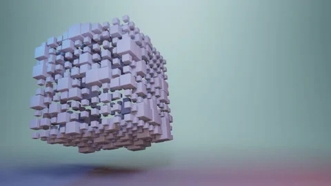 3D Cube Rotation Stock Footage 205257329