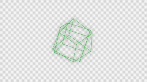 3d Cube Rotation Necker Cube Loop 動画素材 149834690