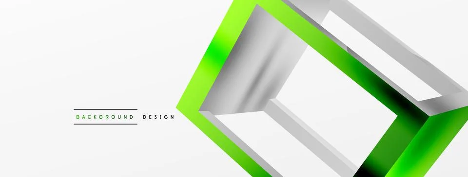 3D cube shapes vector geometric background. Trendy techno business template for Stock Illustration