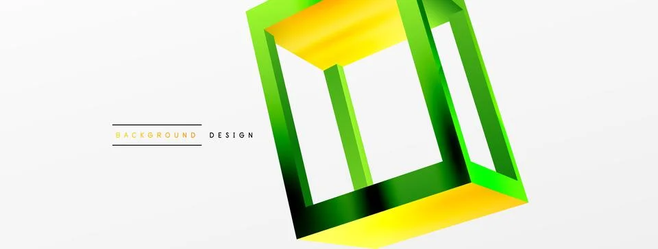 3D cube shapes vector geometric background. Trendy techno business template for Illustrazione stock