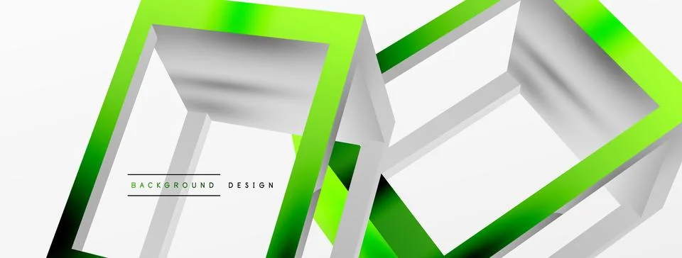 3D cube shapes vector geometric background. Trendy techno business template for Stock Illustration