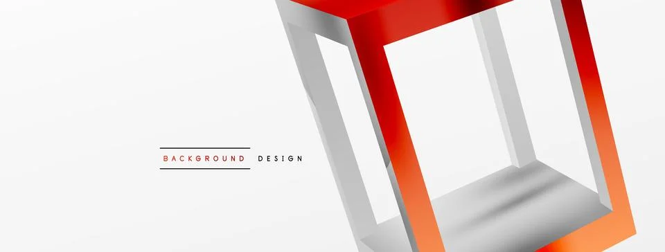3D cube shapes vector geometric background. Trendy techno business template for Illustrazione stock