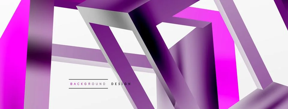3D cube shapes vector geometric background. Trendy techno business template for Stock Illustration