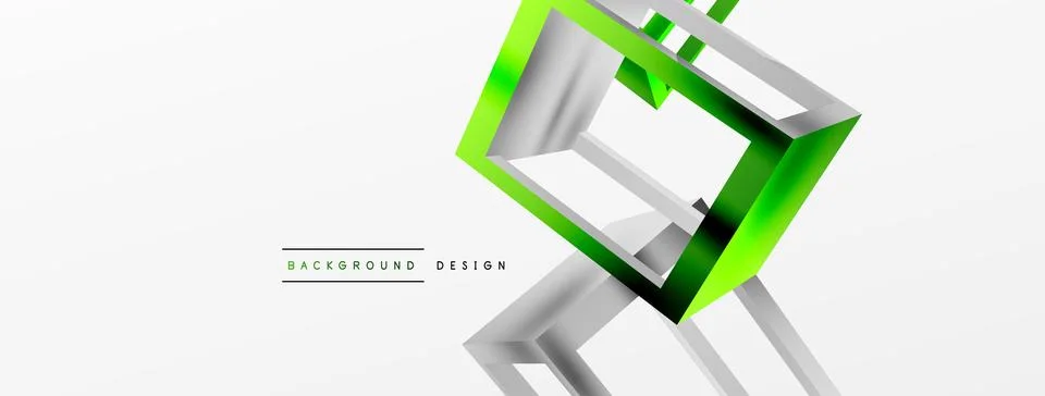 3D cube shapes vector geometric background. Trendy techno business template for Stock Illustration