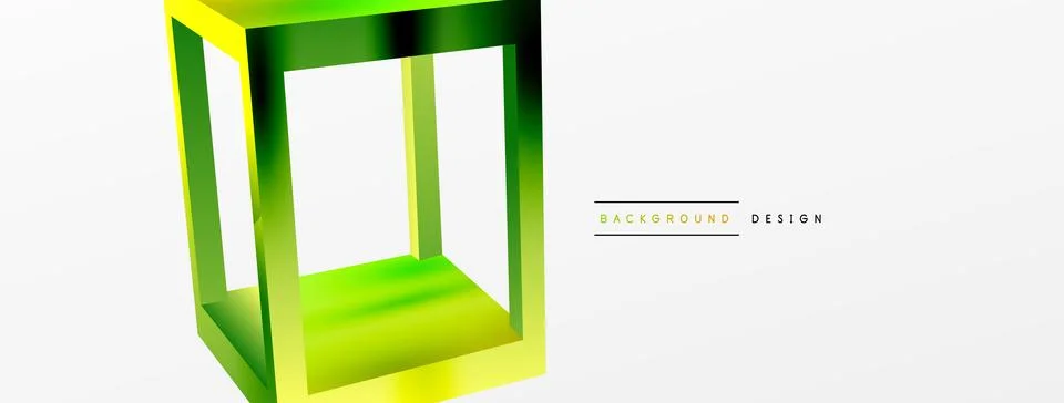 3D cube shapes vector geometric background. Trendy techno business template for Stock Illustration
