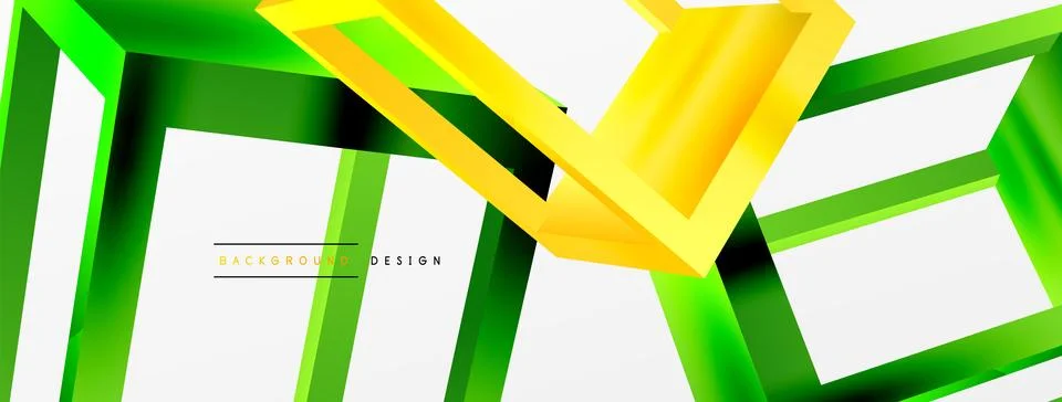 3D cube shapes vector geometric background. Trendy techno business template for Stock Illustration