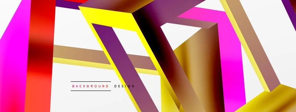 3D cube shapes vector geometric background. Trendy techno business template for Stock Illustration
