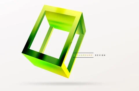 3D cube shapes vector geometric background. Trendy techno business template for Stock Illustration