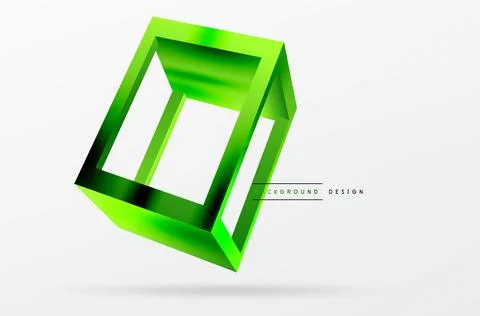 3D cube shapes vector geometric background. Trendy techno business template for Illustrazione stock