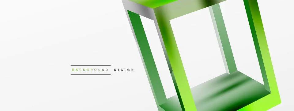 3D cube shapes vector geometric background. Trendy techno business template for Stock Illustration