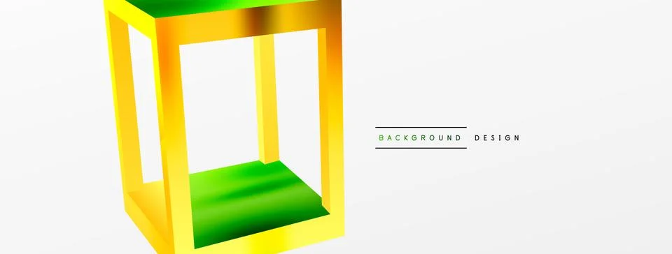 3D cube shapes vector geometric background. Trendy techno business template for Illustrazione stock