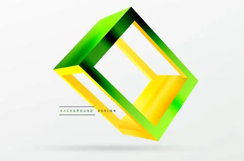3D cube shapes vector geometric background. Trendy techno business template for 스톡 일러스트