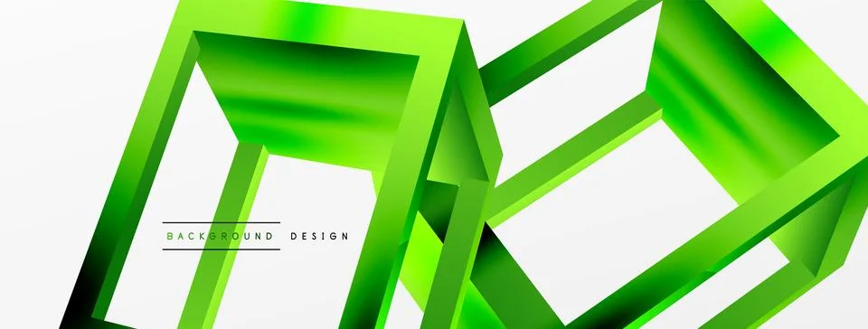 3D cube shapes vector geometric background. Trendy techno business template for Stock Illustration