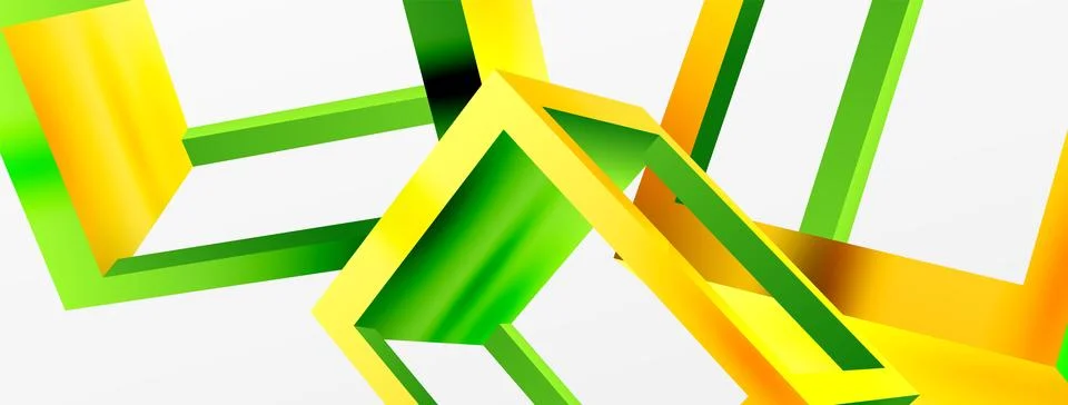 3D cube shapes vector geometric background. Trendy techno business template for Stock Illustration