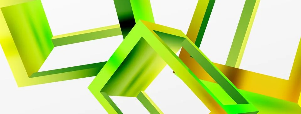 3D cube shapes vector geometric background. Trendy techno business template for Stock Illustration