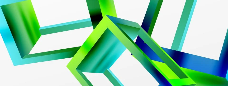 3D cube shapes vector geometric background. Trendy techno business template for Stock Illustration