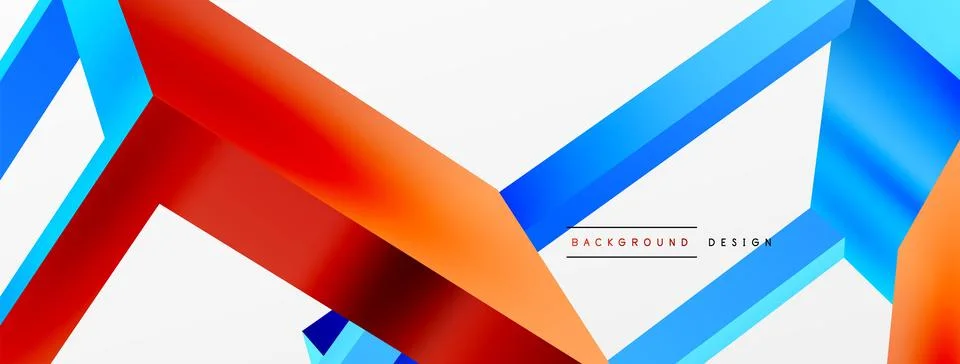 3D cube shapes vector geometric background. Trendy techno business template for Stock Illustration