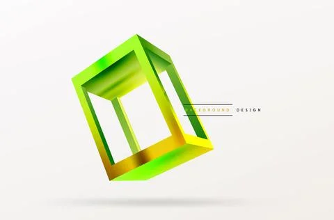 3D cube shapes vector geometric background. Trendy techno business template for 스톡 일러스트